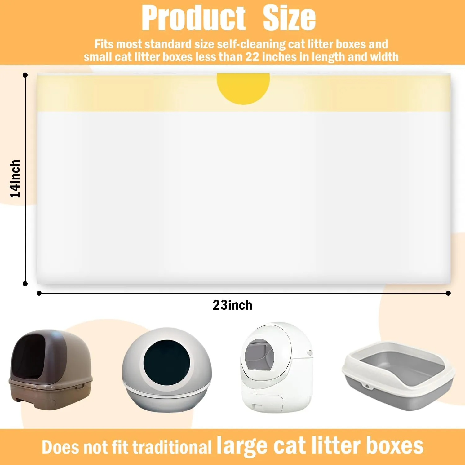 100Count (5 Rolls) Waste Drawer Liners Bags Compatible Litter-Robot 3/4 Heavy Duty, Large Drawstring Cat Litter Bags for Litter Box Jumbo,23 * 14 Pet Trash Bags with Drawstring Super Thick