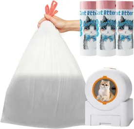 100Pack Cat Litter Box Liners, 31inx18in Cat Litter Bags Waste Replacement Compatible with Thmxit Automatic Litter Box, Heavy Duty Extra Thick Drawstring Litter Bags