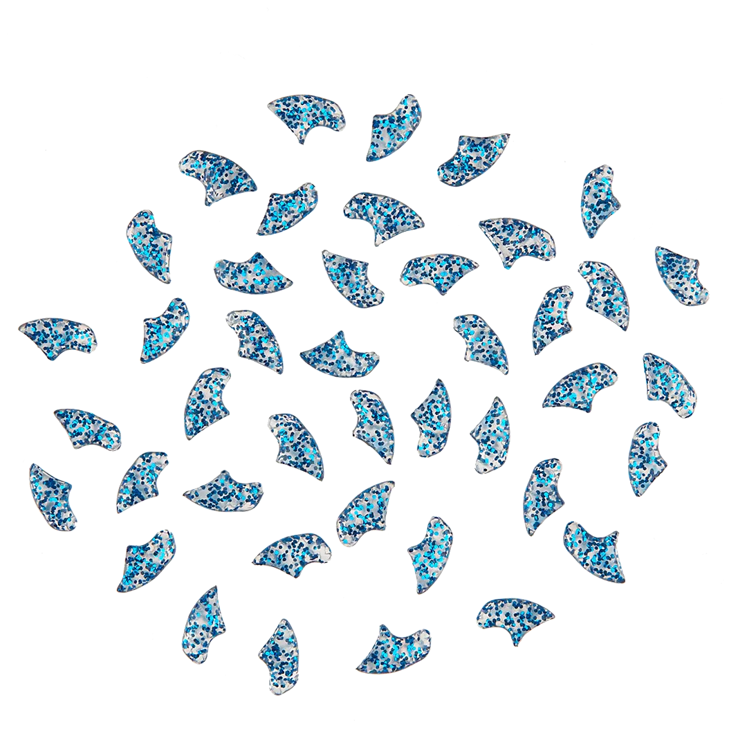 Blue Sparkle Feline Medium Nail Caps by Soft Claws