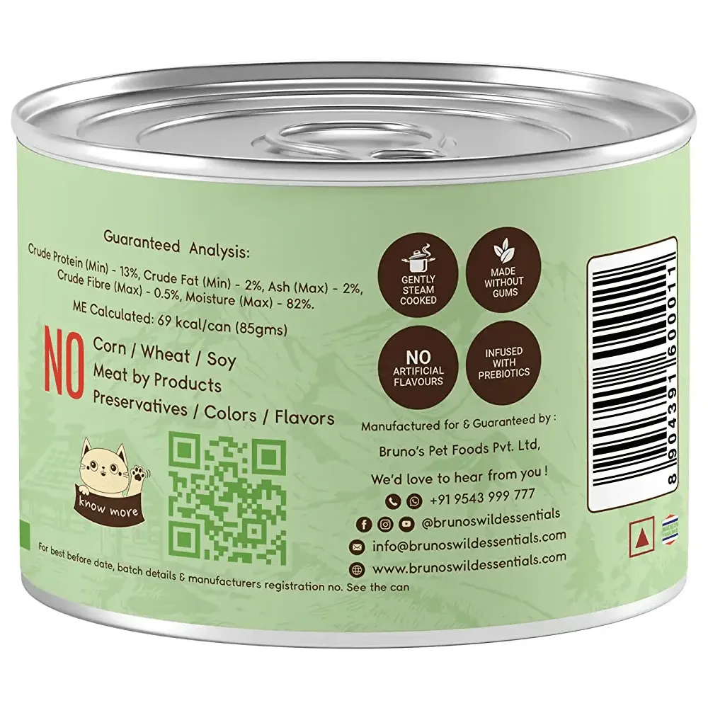 Bruno's Wild Essentials Mackerel & Tuna and Tuna with Salmon & Parsely Cat Wet Food Combo (6 6)