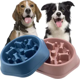 CAISHOW Slow Feeder Dog Bowl Anti Gulping Healthy Eating Interactive Bloat Stop Fun Alternative Non Slip Dog Slow Food Feeding Pet Bowl Slow Eating Healthy Design for Small Medium Size Dogs