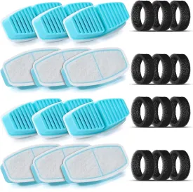 Cat Water Fountain Filters : BEMOONY Pet Water Fountain Replacement Filter - 24 Packs of Cat Fountain Filters (12 Carbon Filters   12 Sponges) - Multiple Filtration Please Replace it Every 2-3 Weeks