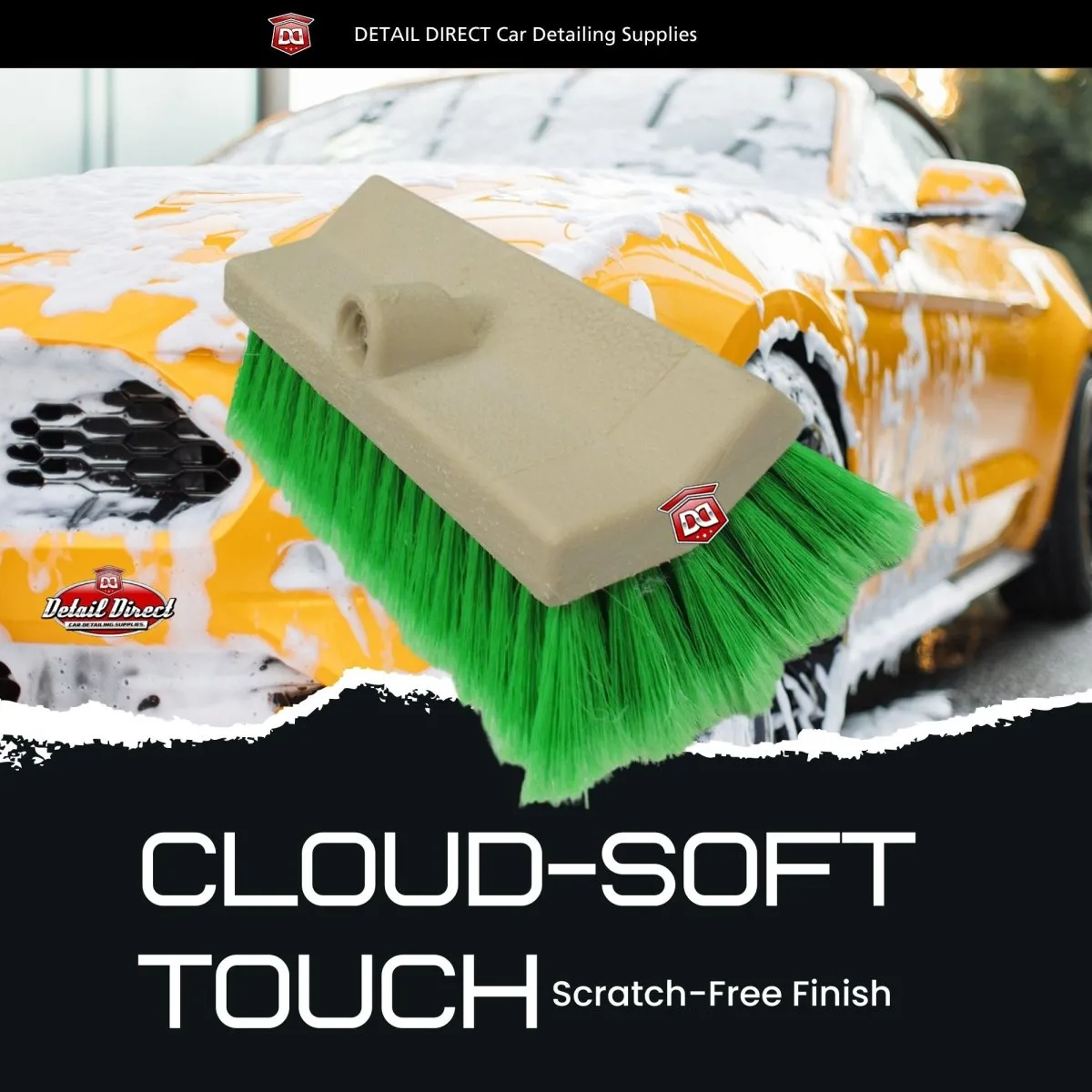 DETAIL DIRECT Car Wash Brush Bi-Level with Extra Soft Bristles