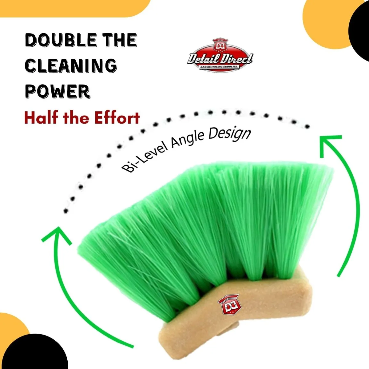 DETAIL DIRECT Car Wash Brush Bi-Level with Extra Soft Bristles