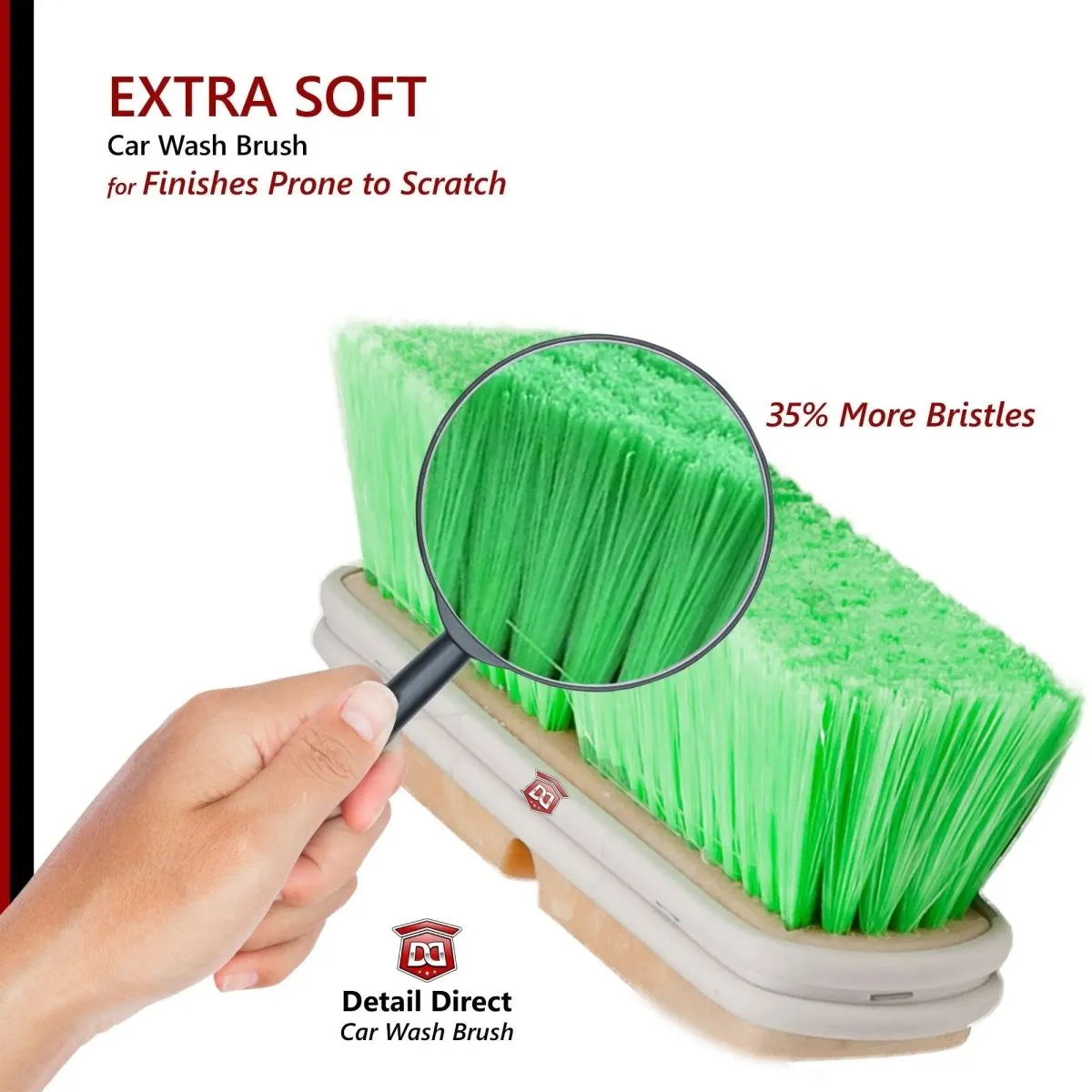 DETAIL DIRECT Car Wash Brush with Extra Soft Bristles