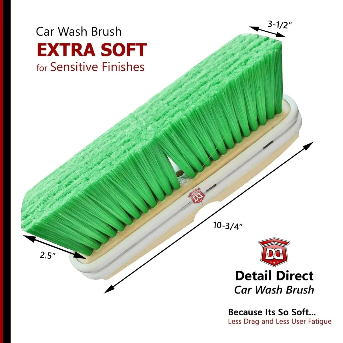 DETAIL DIRECT Car Wash Brush with Extra Soft Bristles