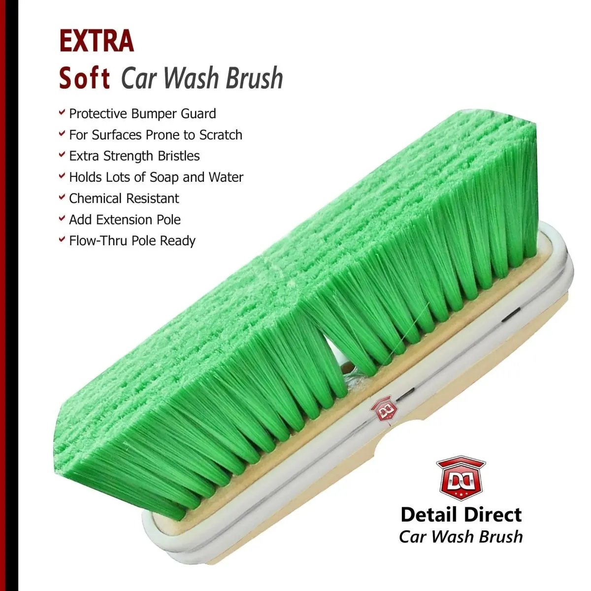 DETAIL DIRECT Car Wash Brush with Extra Soft Bristles