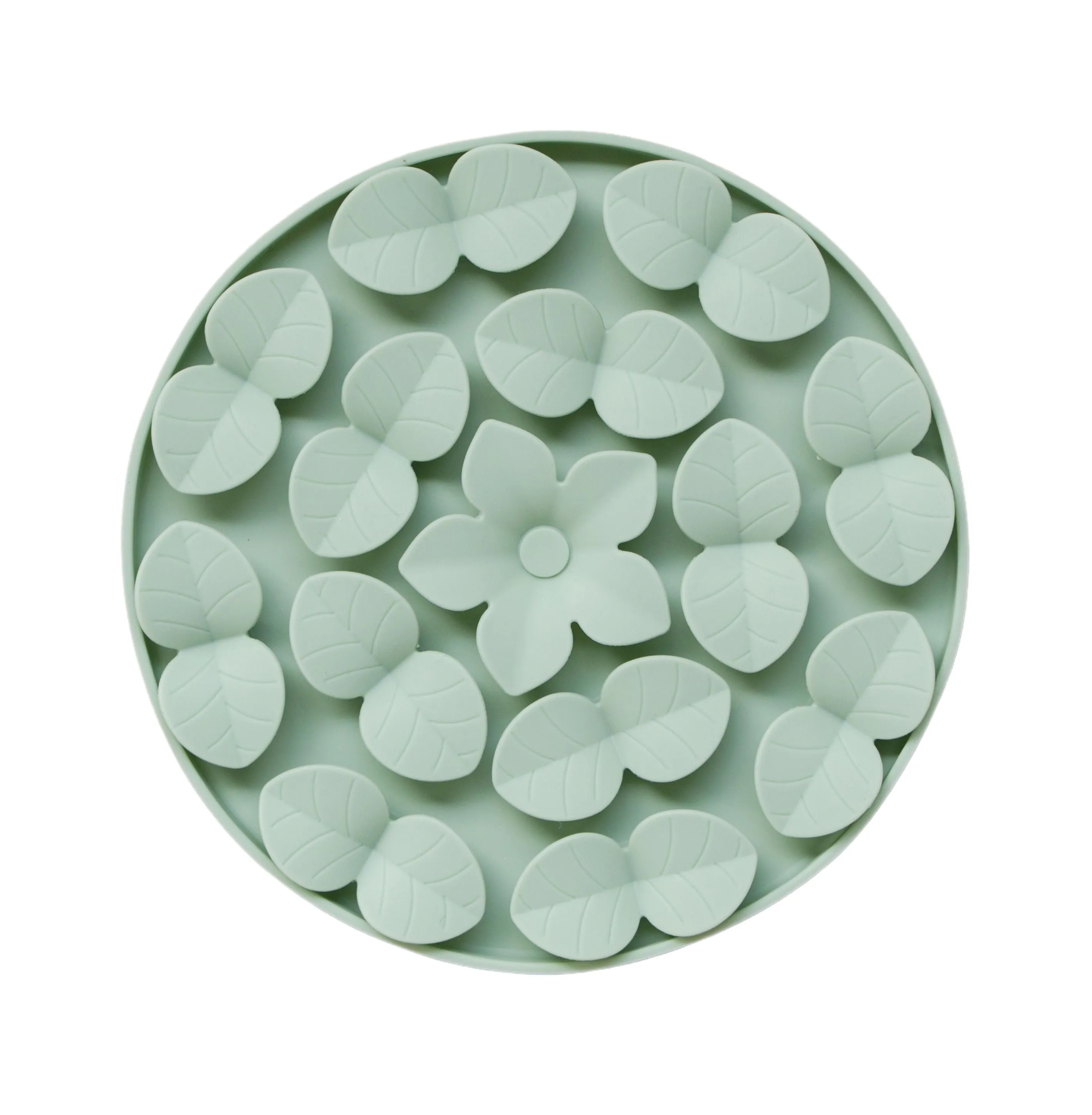 Dexypaws Circle Hide and Seek Silicone Snuffle Mat, Sage Green Cat & Dog