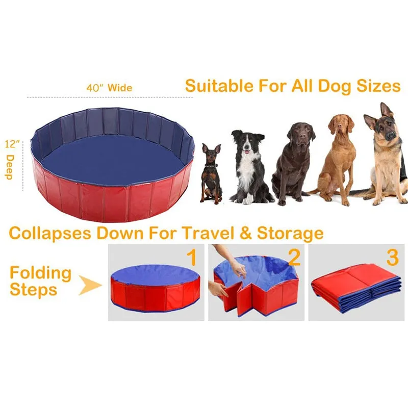 Dog Pool Foldable Dog Swimming Pool and bath