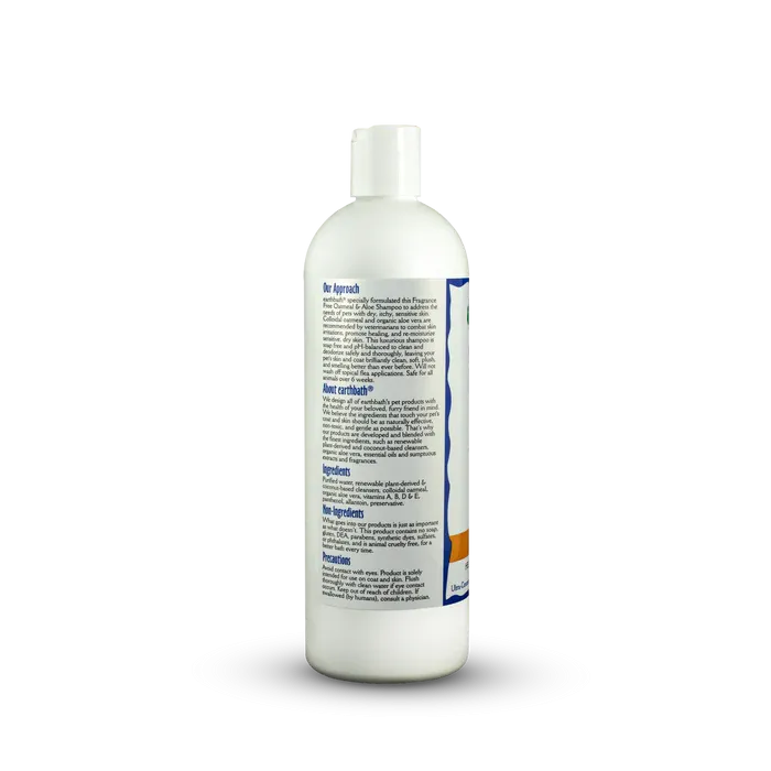 Dog Shampoo Earthbath Itch Relief Fragrance Free Oatmeal & Aloe  - 472ml