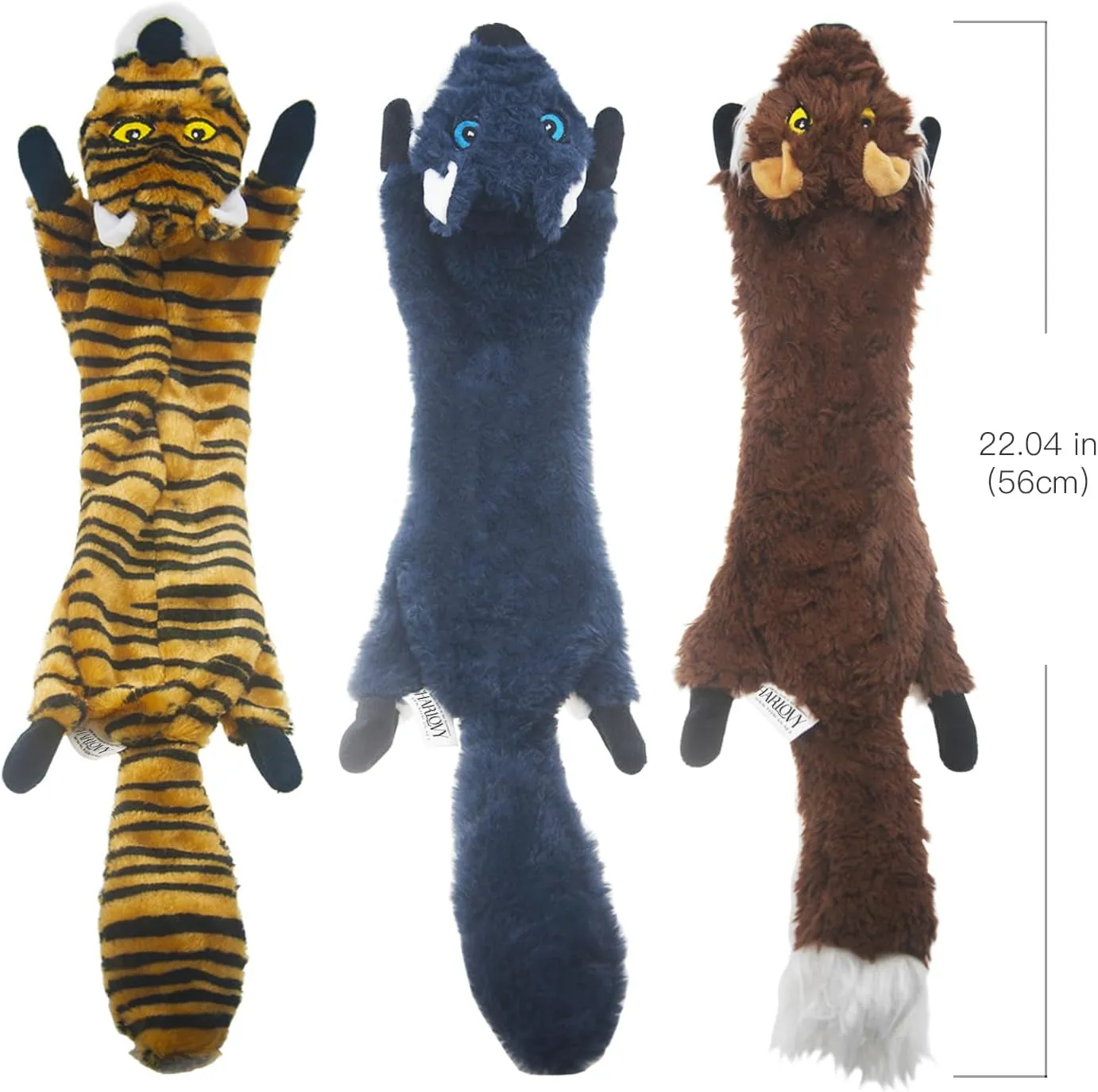 Dog Squeaky Toys 5 Pack, Pet Toys Crinkle Dog Toy No Stuffing Animals Dog Plush Toy Dog Chew Toy for Large Dogs and Medium Dogs Squeeky Doggie Toys 5 Pack for Large Dogs Multi-Colored