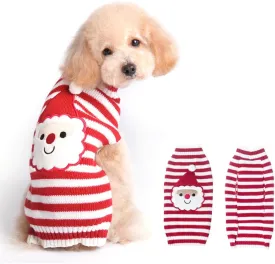 Dog Sweater Christmas Santa Pet Cat Winter Knitwear Warm Clothes