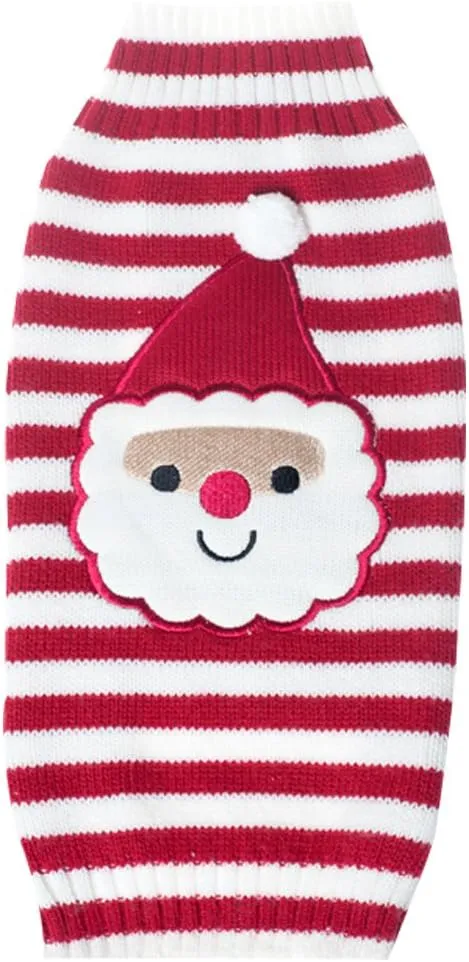 Dog Sweater Christmas Santa Pet Cat Winter Knitwear Warm Clothes