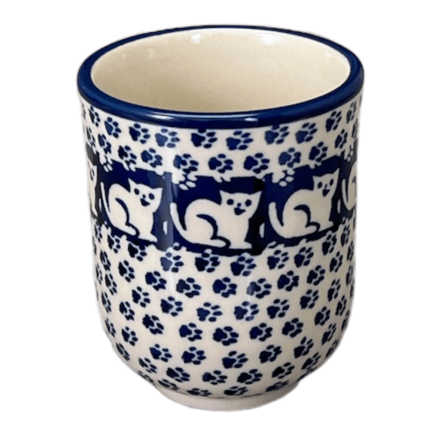 Drinkware, Wine Cup, 6 oz in "Kitty Cat Path" by Manufaktura | K111T-KOT6