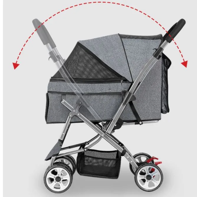 Dual Side Reversible Handle Large Pet Pram Pet Strollers