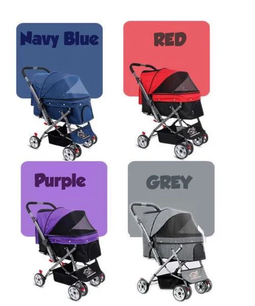Dual Side Reversible Handle Large Pet Pram Pet Strollers