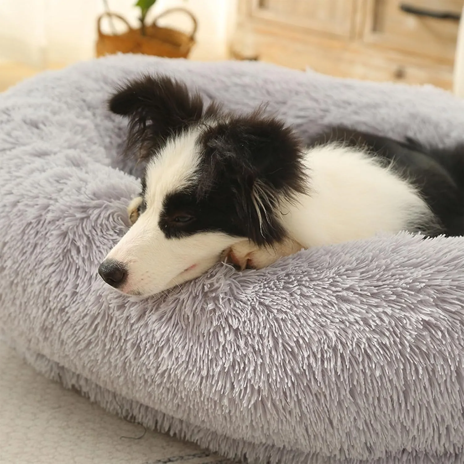 GeRRiT Dog Bed Pet Bed Cat Bed Pet Mat Long Plush Winter Warm Comfortable Nest Mat Removable Washable Dog Mat,L(35x25x8)