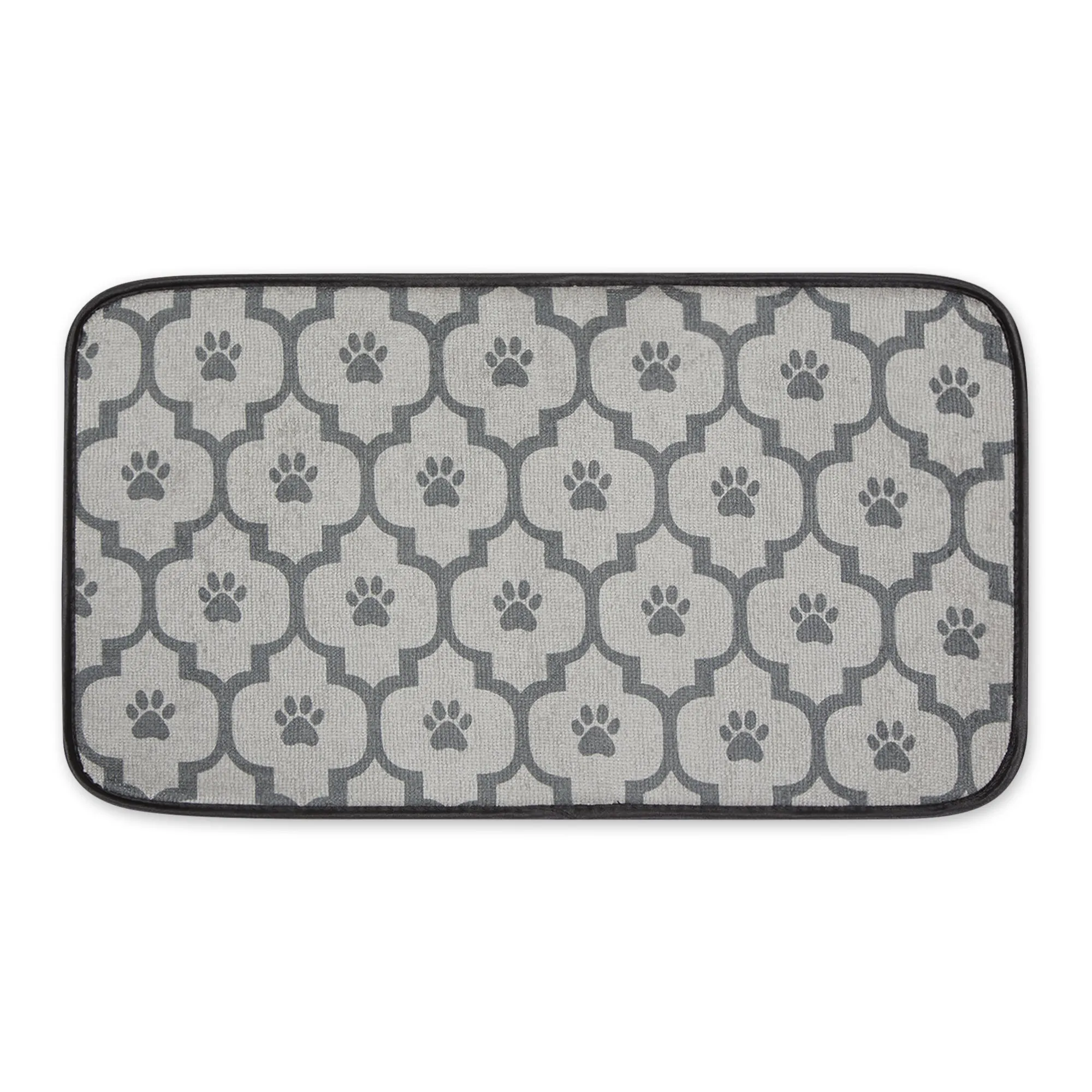 Gray Lattice Paw Pet Mat Small