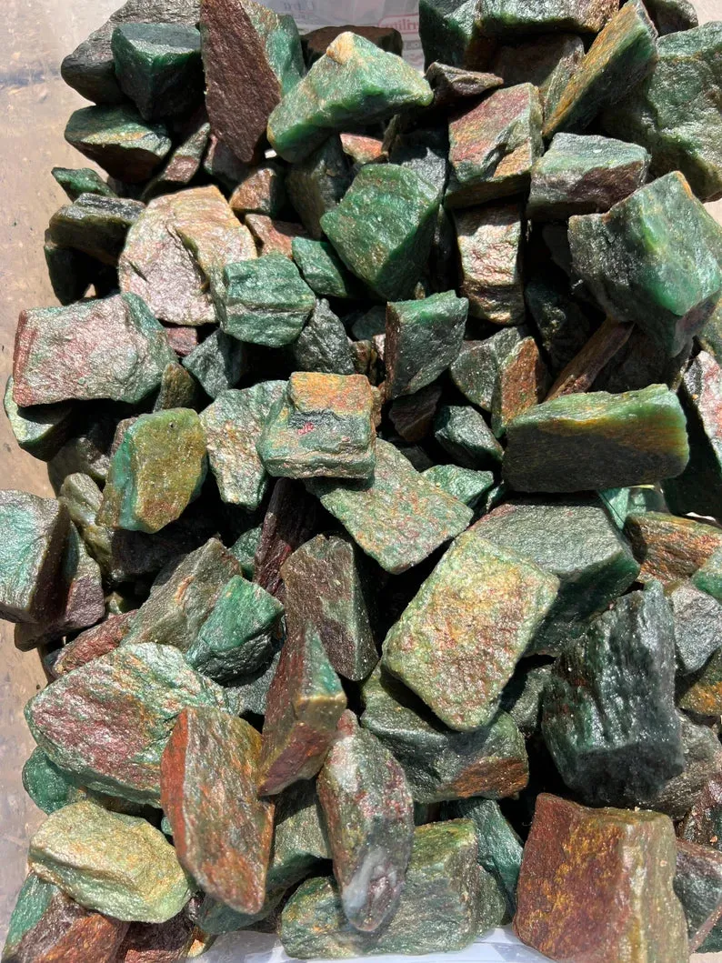 Green Aventurine Dark Natural Raw Rough Crystal Rock Gemstone “Imperial Z”