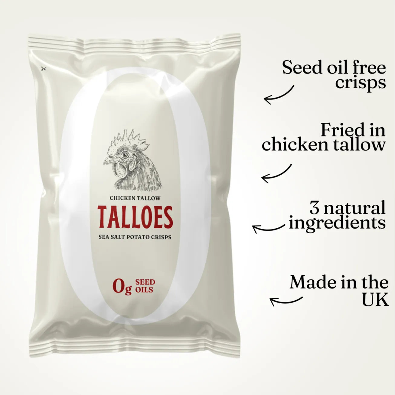 Handmade Potato Crisps Cooked in Tallow - 100g