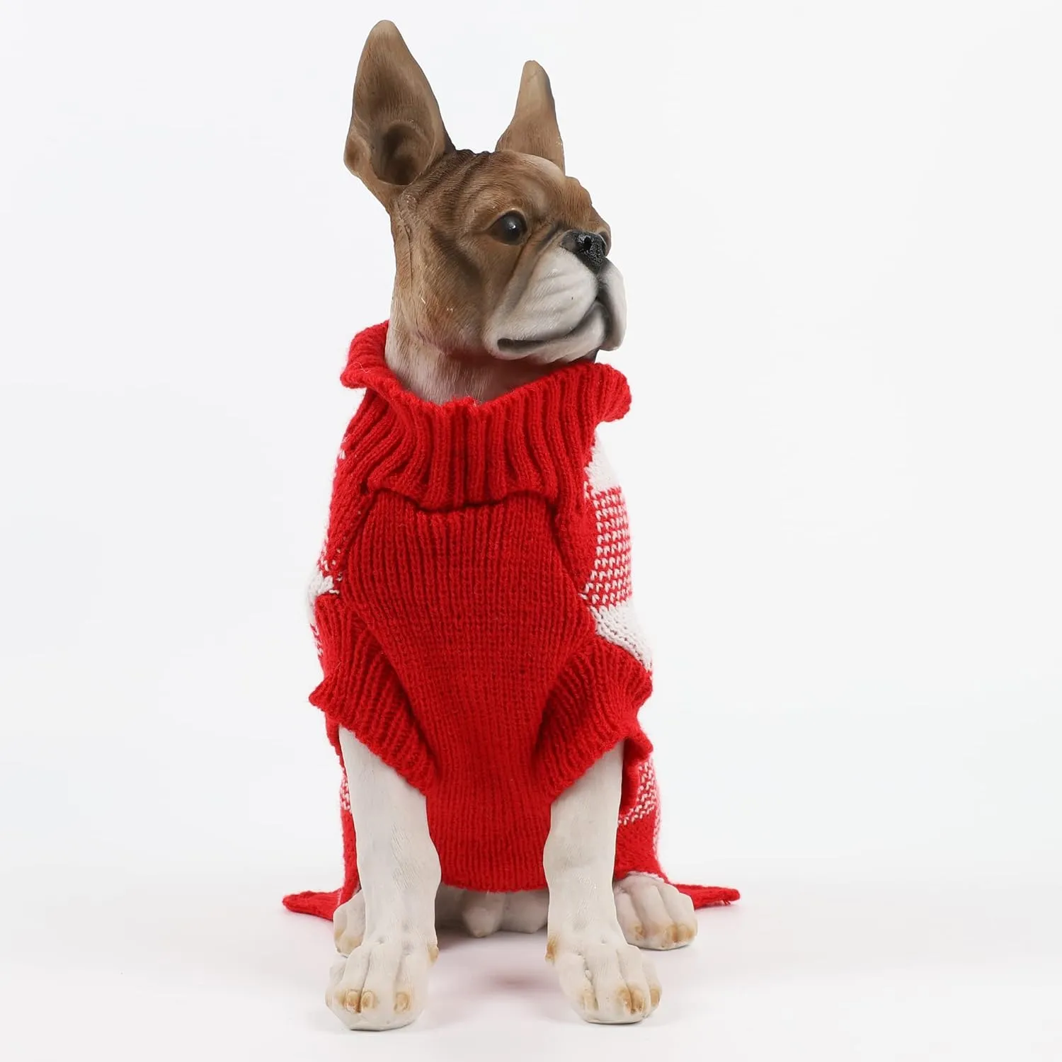 HAPEE Christmas Dog Sweaters for Medium Dogs, Argyle Winter Xmas Pet Clothes