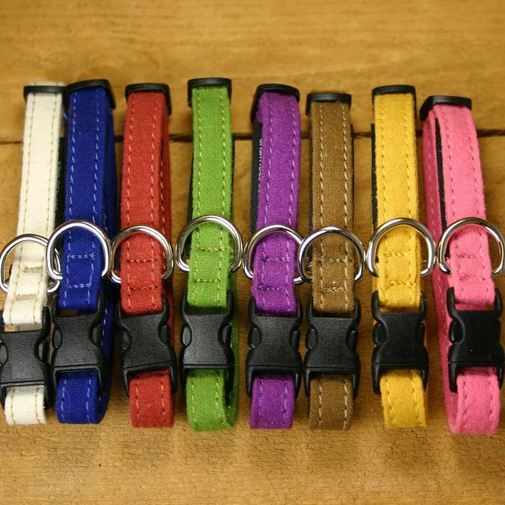 Hemp Toy Dog Collar Blue