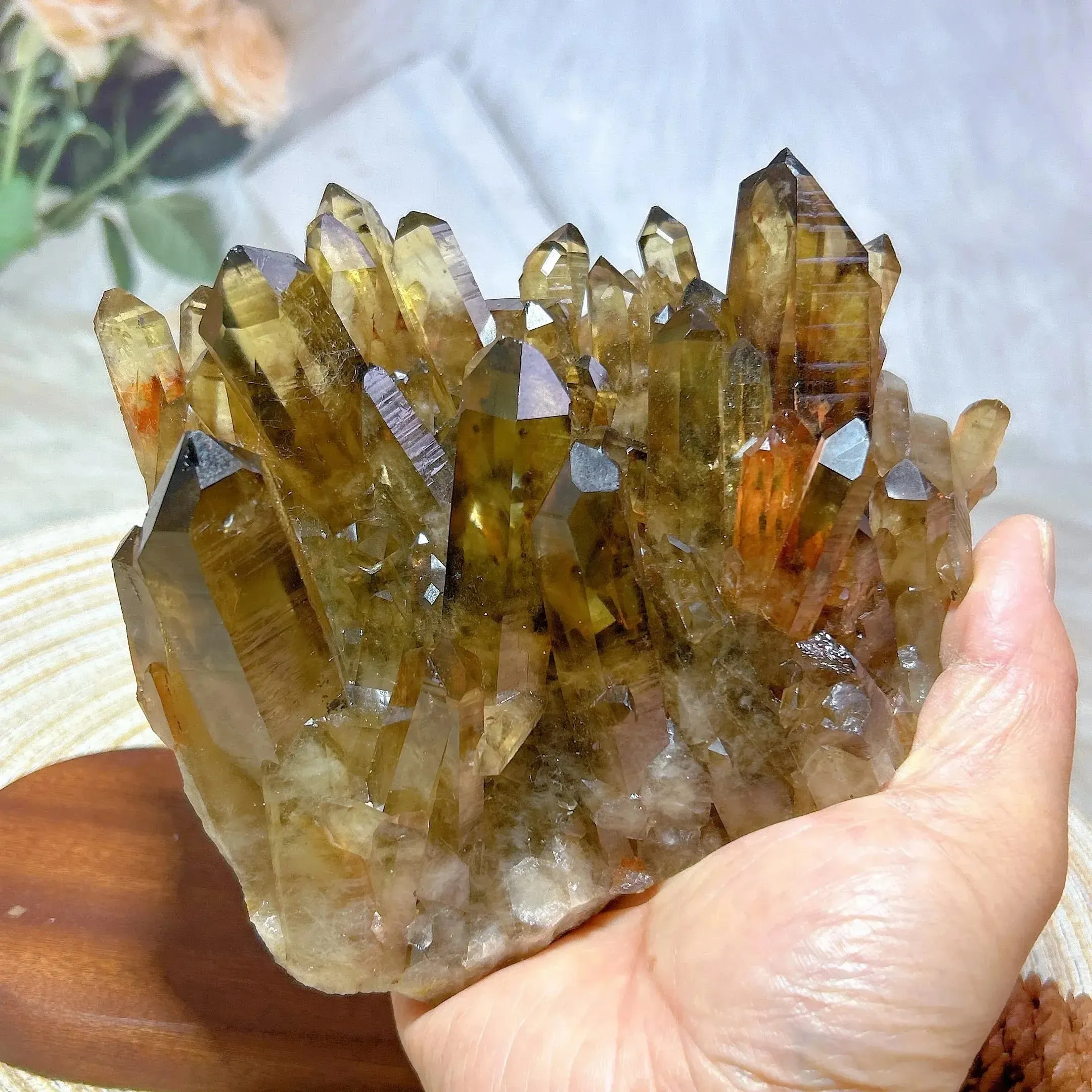High Quality Smokey Citrine Raw Cluster