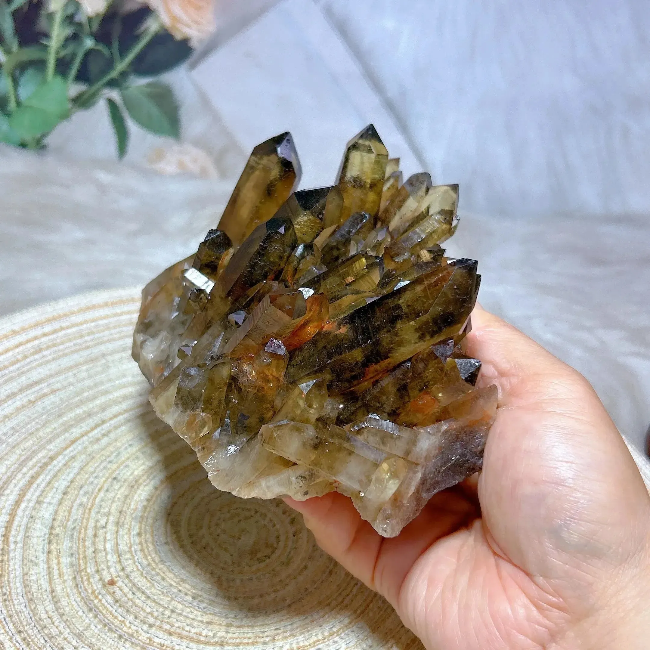 High Quality Smokey Citrine Raw Cluster