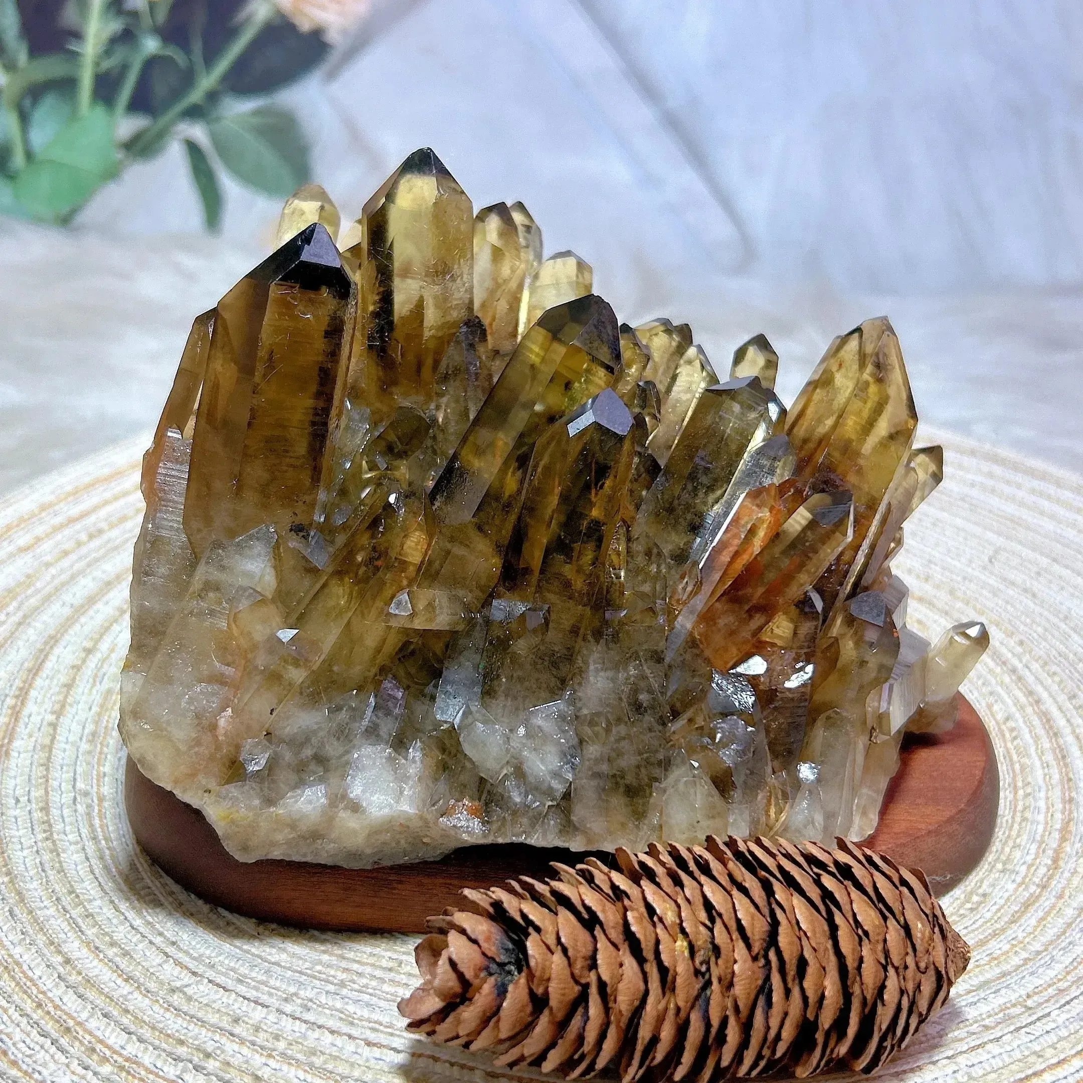 High Quality Smokey Citrine Raw Cluster