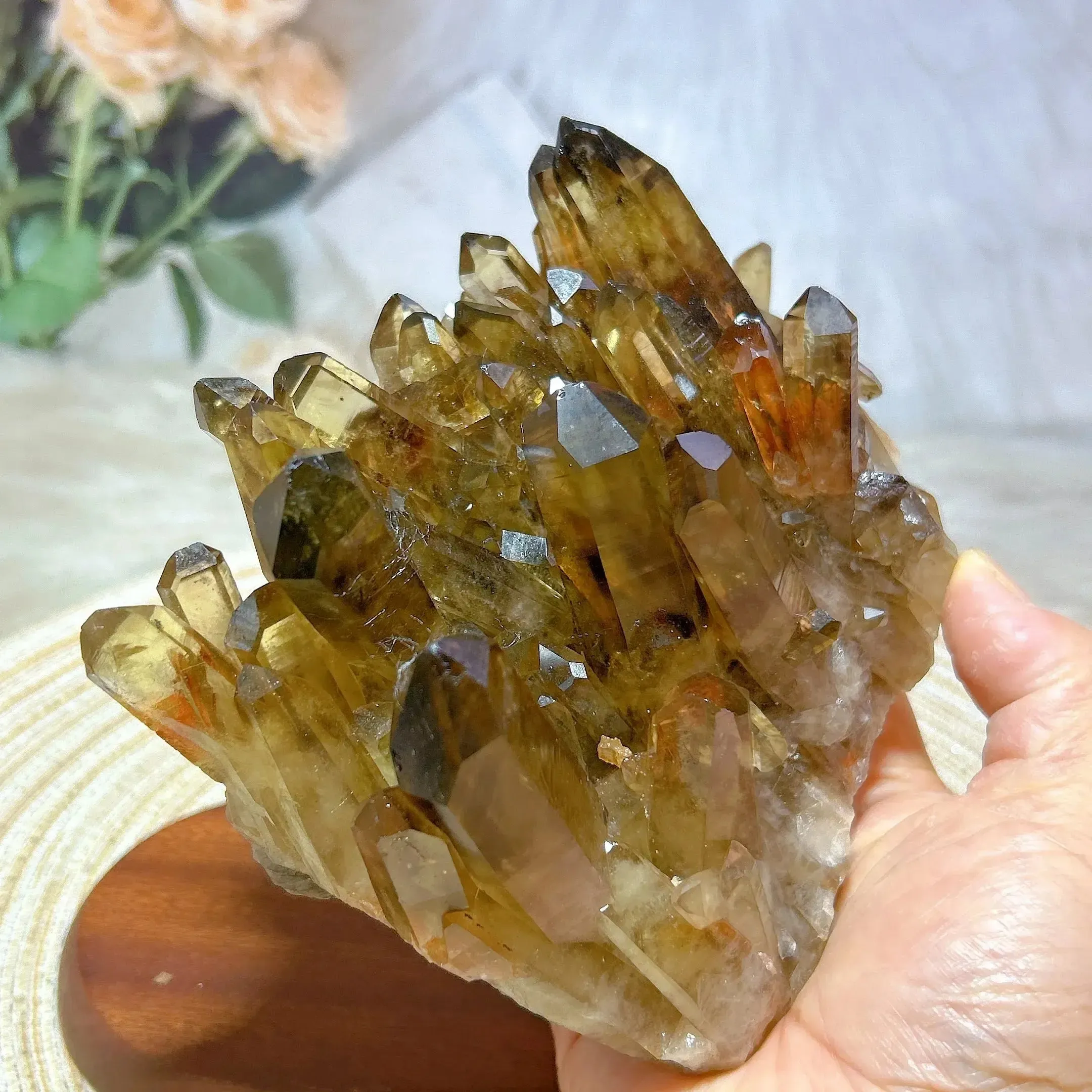 High Quality Smokey Citrine Raw Cluster