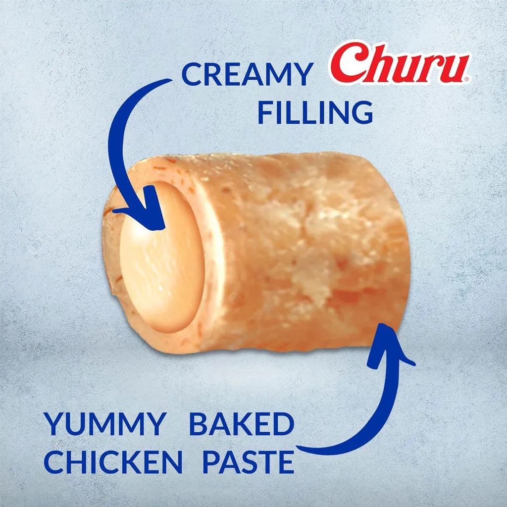 Inaba Churu Bites Chicken Recipe wraps Tuna with Salmon Recipe Cat Treats, 0.35-oz x pack of 3