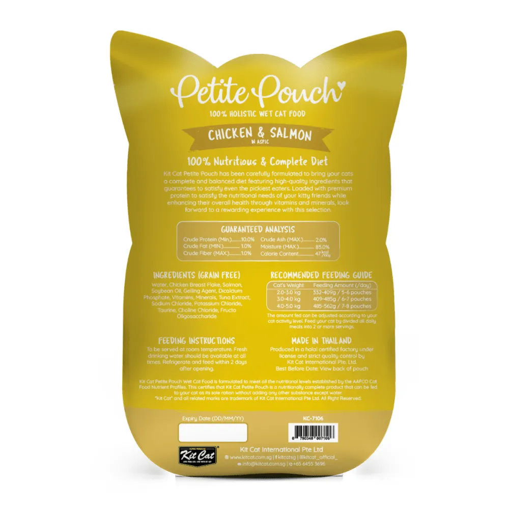 Kit Cat Chicken, Chicken & Salmon and Tuna & Salmon Cat Wet Food Combo
