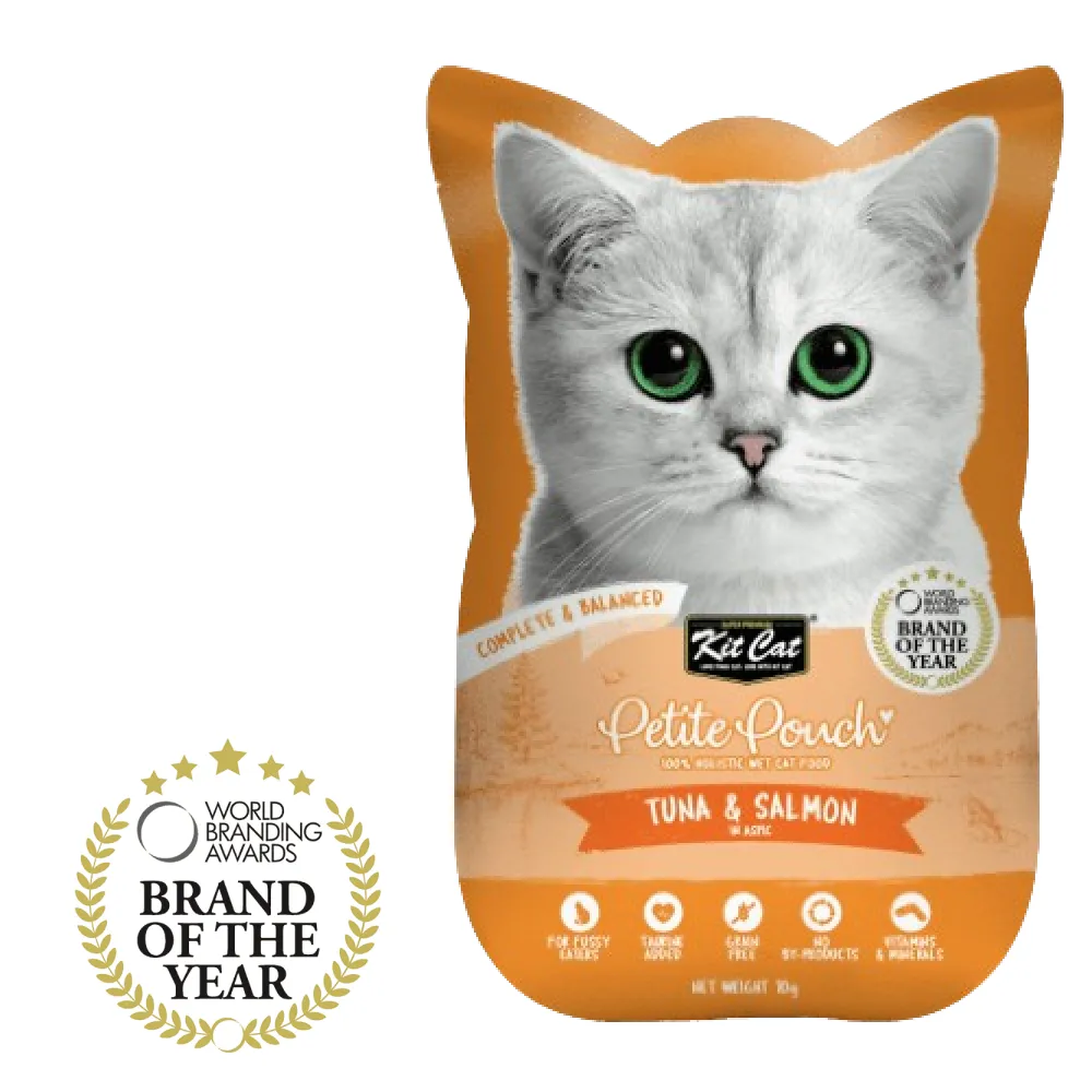 Kit Cat Chicken, Chicken & Salmon and Tuna & Salmon Cat Wet Food Combo