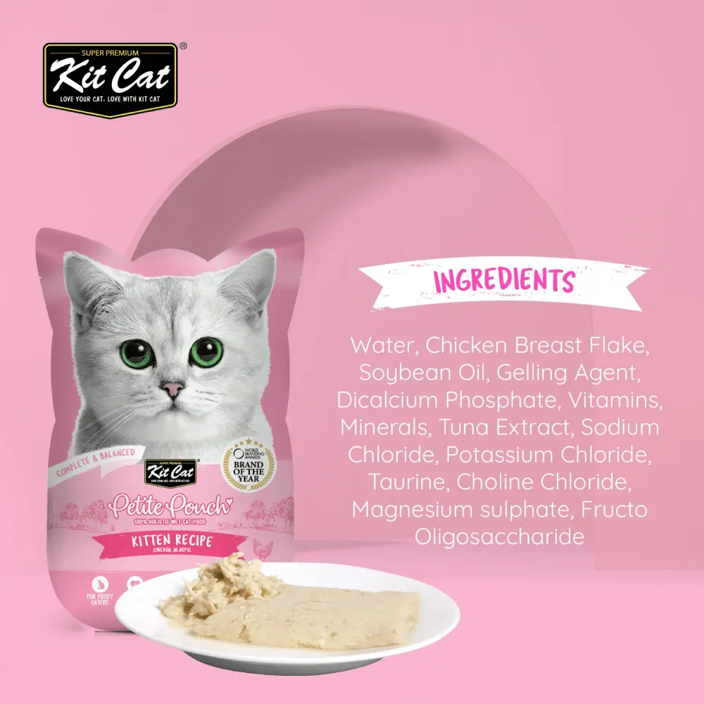 Kit Cat Chicken, Chicken & Salmon and Tuna & Salmon Cat Wet Food Combo