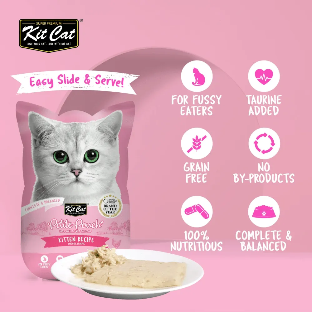 Kit Cat Chicken, Chicken & Salmon and Tuna & Salmon Cat Wet Food Combo