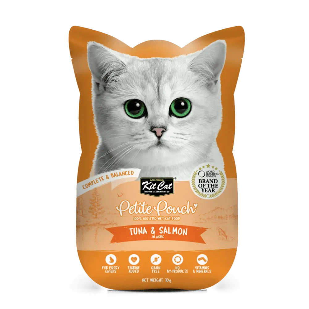 Kit Cat Tuna & White Fish, Chicken & Salmon and Tuna & Salmon Fish Cat Wet Food Combo