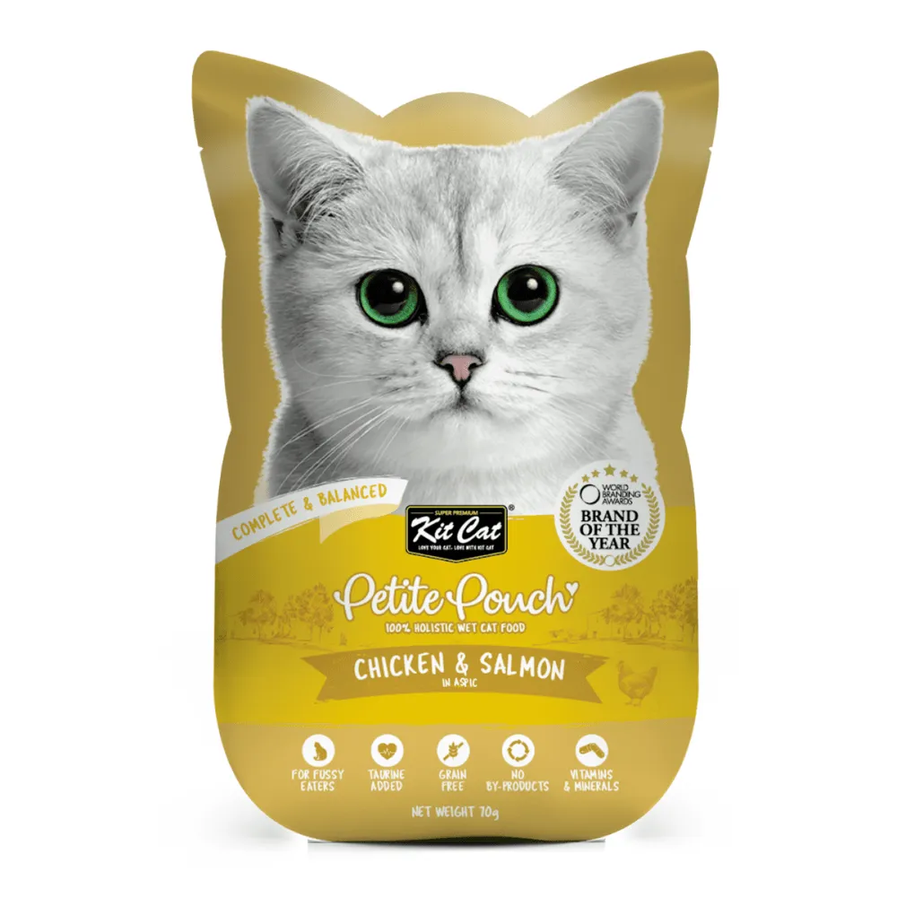 Kit Cat Tuna & White Fish, Chicken & Salmon and Tuna & Salmon Fish Cat Wet Food Combo