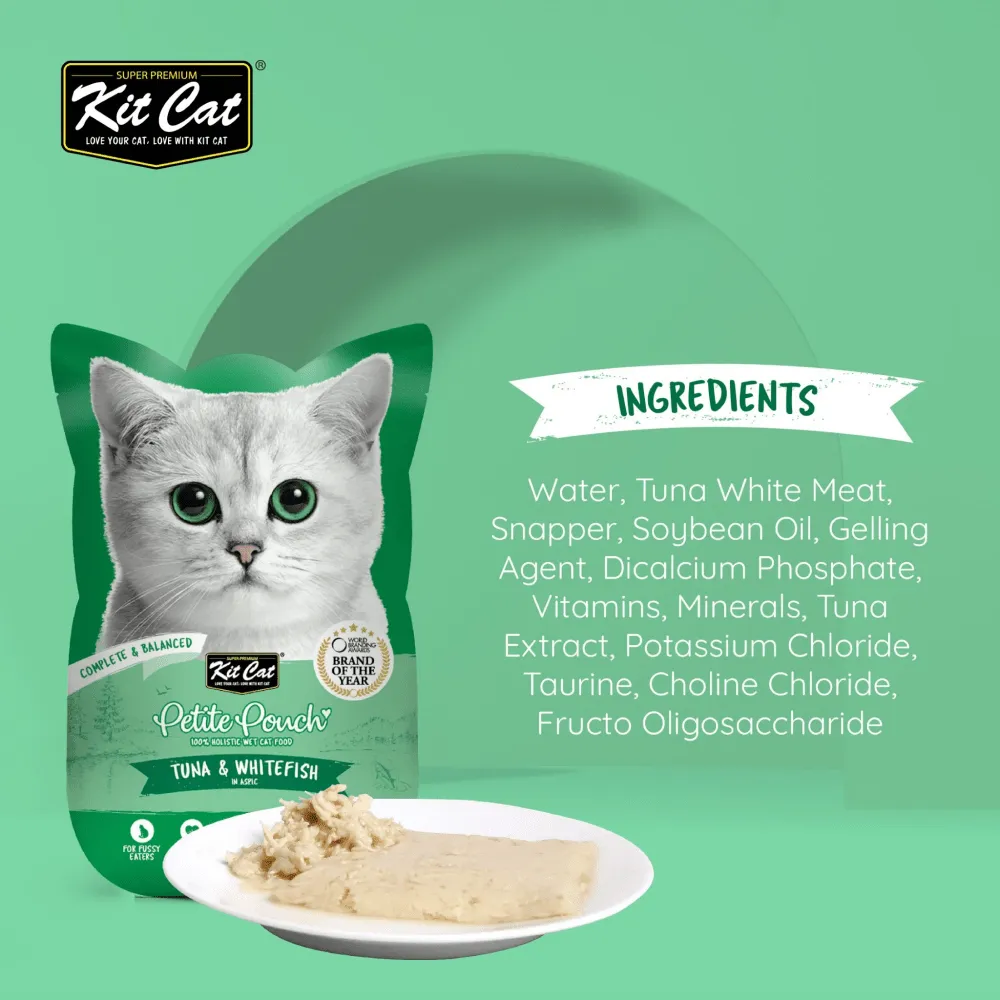 Kit Cat Tuna & White Fish, Chicken & Tuna, Tuna & Salmon Fish Cat Wet Food Combo