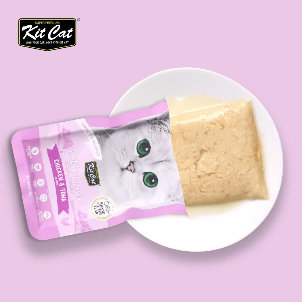 Kit Cat Tuna & White Fish, Chicken & Tuna, Tuna & Salmon Fish Cat Wet Food Combo