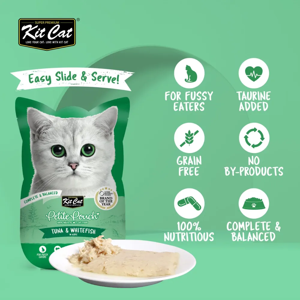 Kit Cat Tuna & White Fish, Chicken & Tuna, Tuna & Salmon Fish Cat Wet Food Combo
