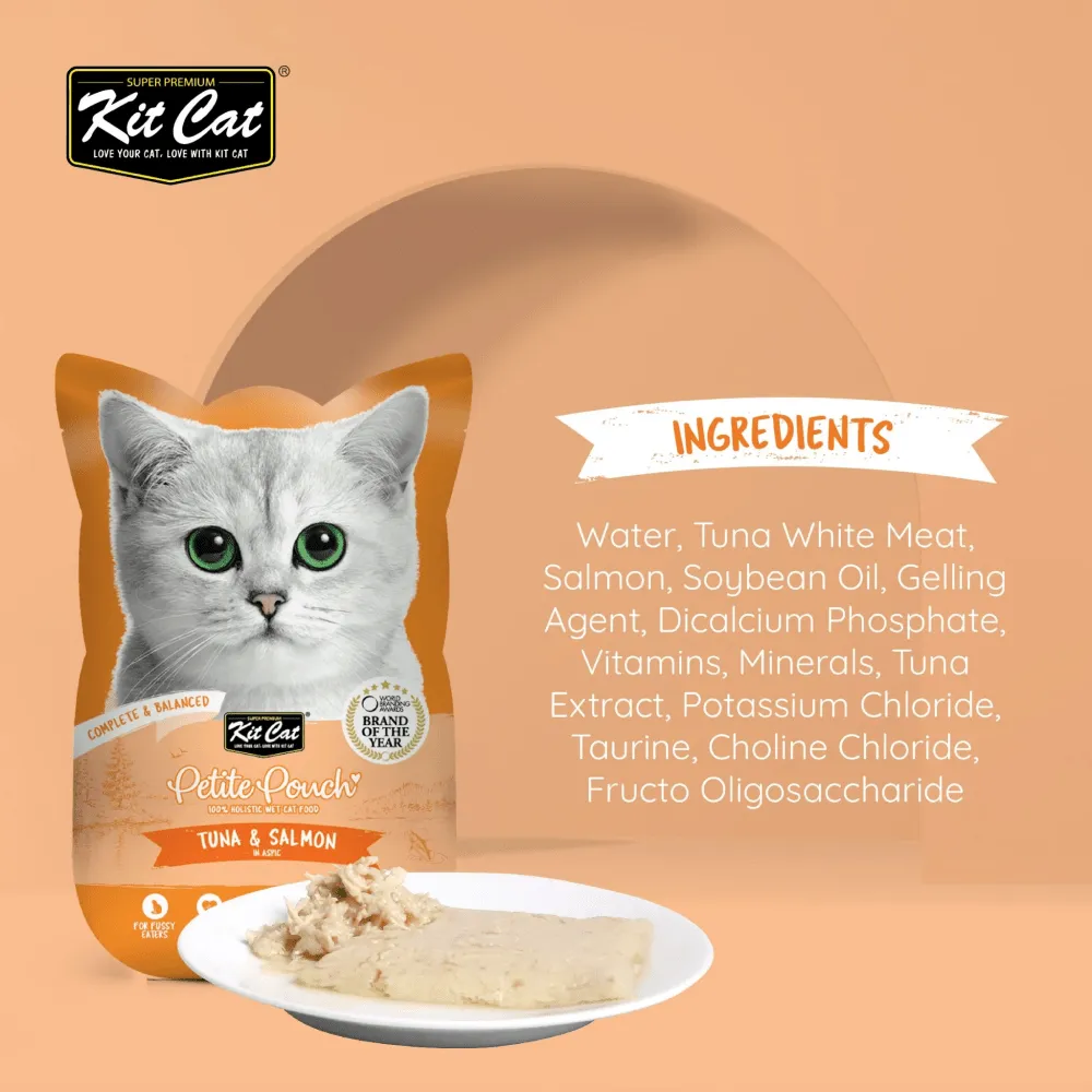 Kit Cat Tuna & White Fish, Chicken & Tuna, Tuna & Salmon Fish Cat Wet Food Combo