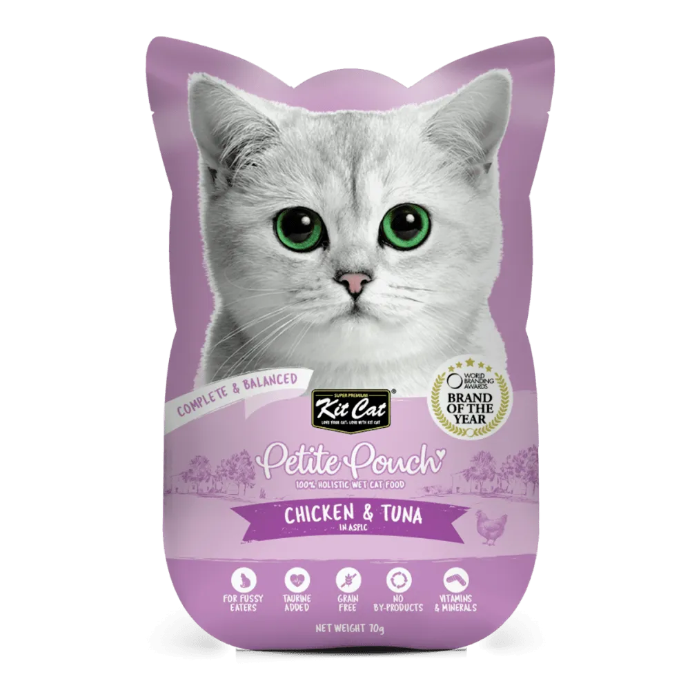 Kit Cat Tuna & White Fish, Chicken & Tuna, Tuna & Salmon Fish Cat Wet Food Combo