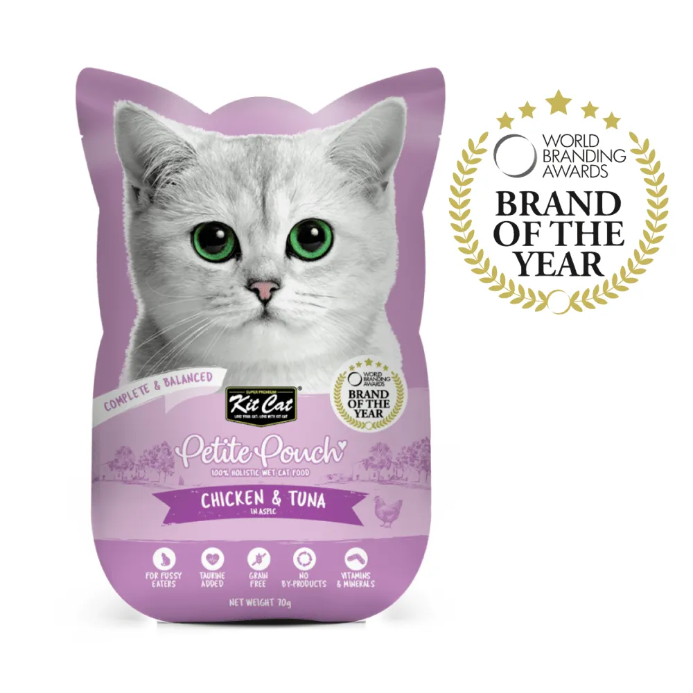Kit Cat Tuna & White Fish, Chicken & Tuna, Tuna & Salmon Fish Cat Wet Food Combo