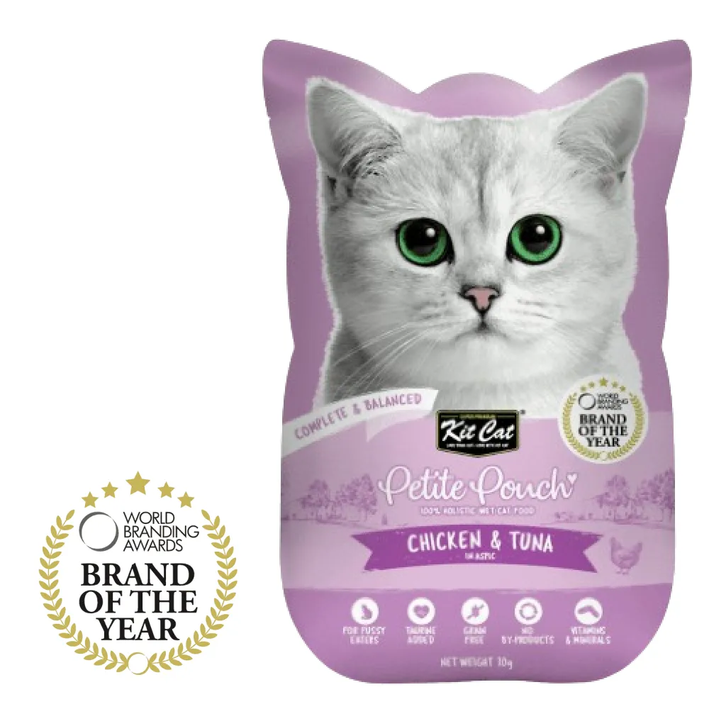 Kit Cat Tuna & White Fish, Chicken & Tuna, Tuna & Salmon Fish Cat Wet Food Combo