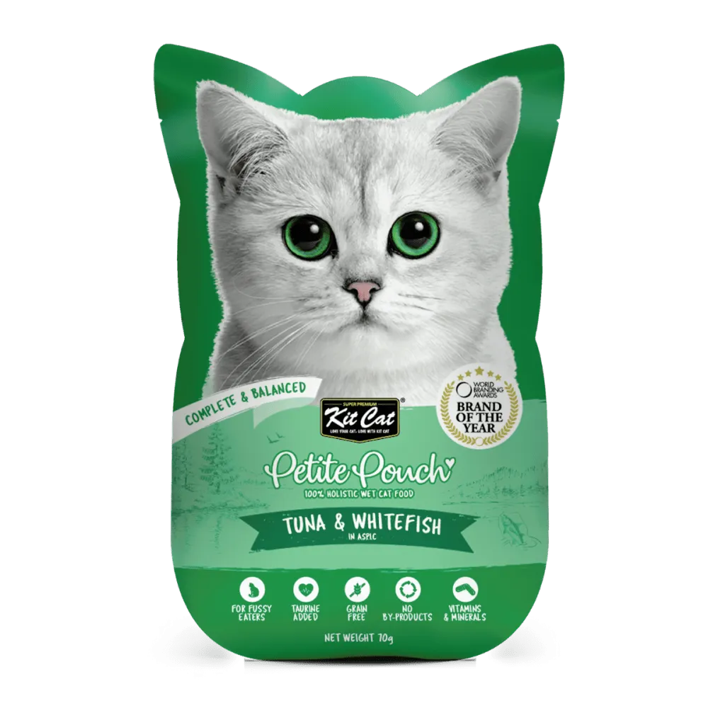 Kit Cat Tuna & White Fish, Chicken & Tuna, Tuna & Salmon Fish Cat Wet Food Combo