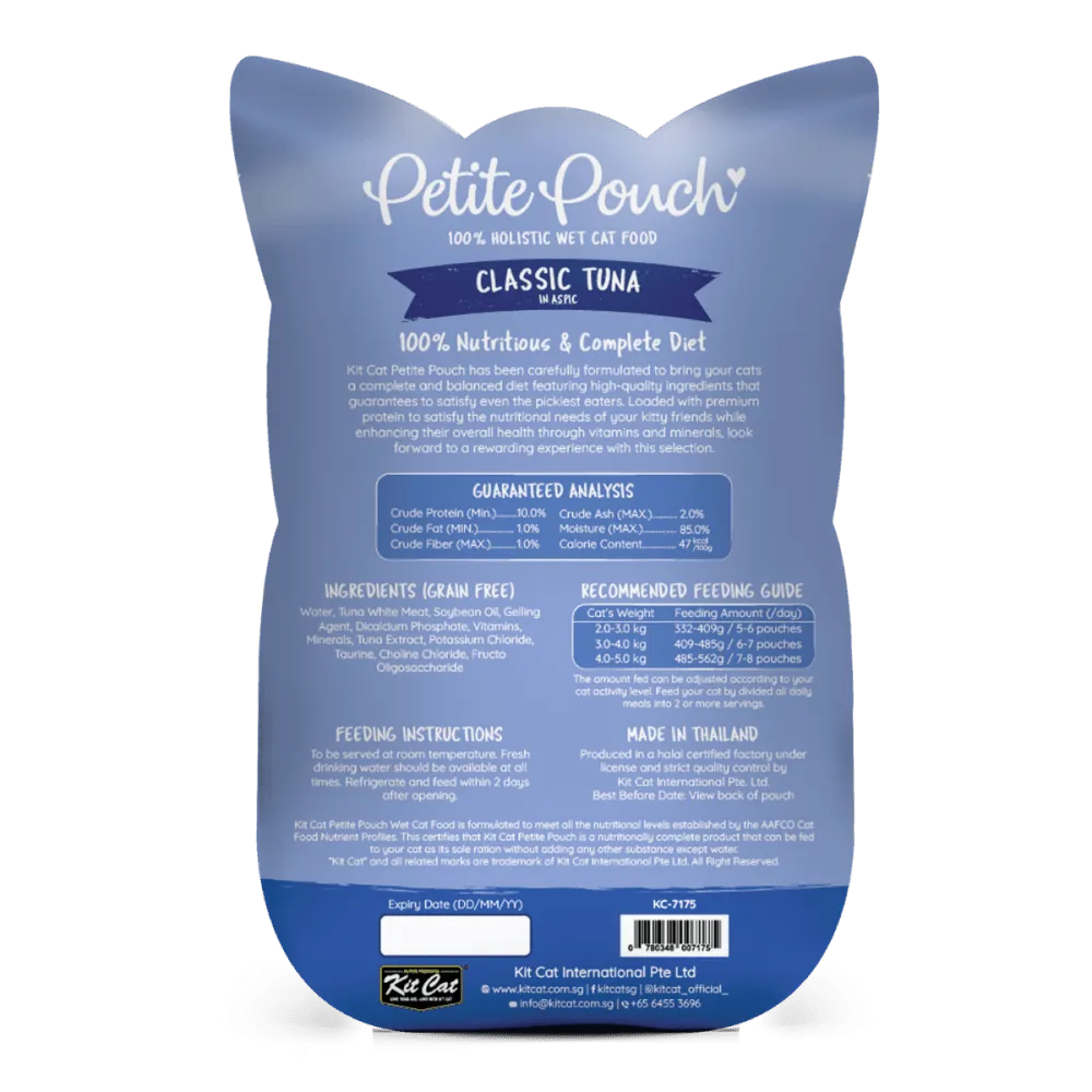Kit Cat Tuna and White Fish, Tuna & Salmon Fish and Classic Tuna Cat Wet Food Combo