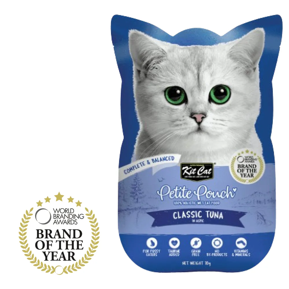 Kit Cat Tuna and White Fish, Tuna & Salmon Fish and Classic Tuna Cat Wet Food Combo