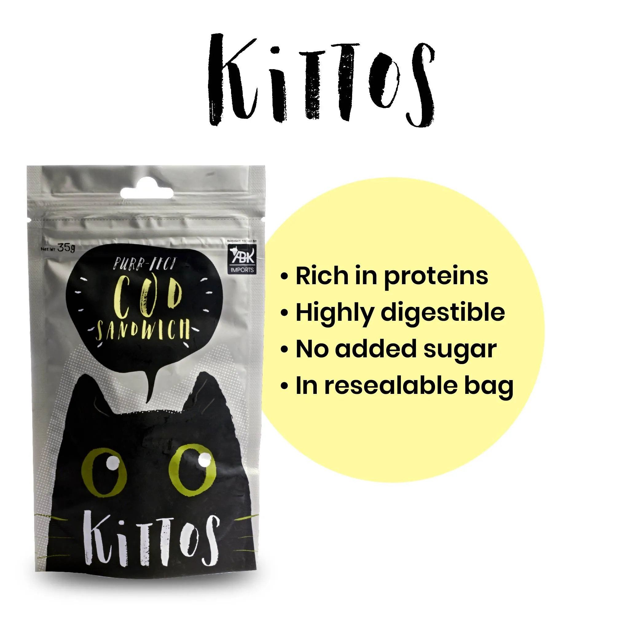 Kittos Purr Fect Cod Sandwich Cat Treat