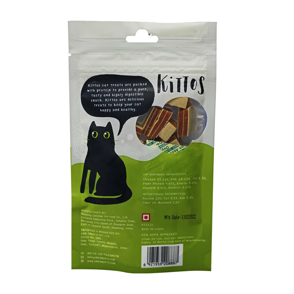 Kittos Purr Fect Cod Sandwich Cat Treat