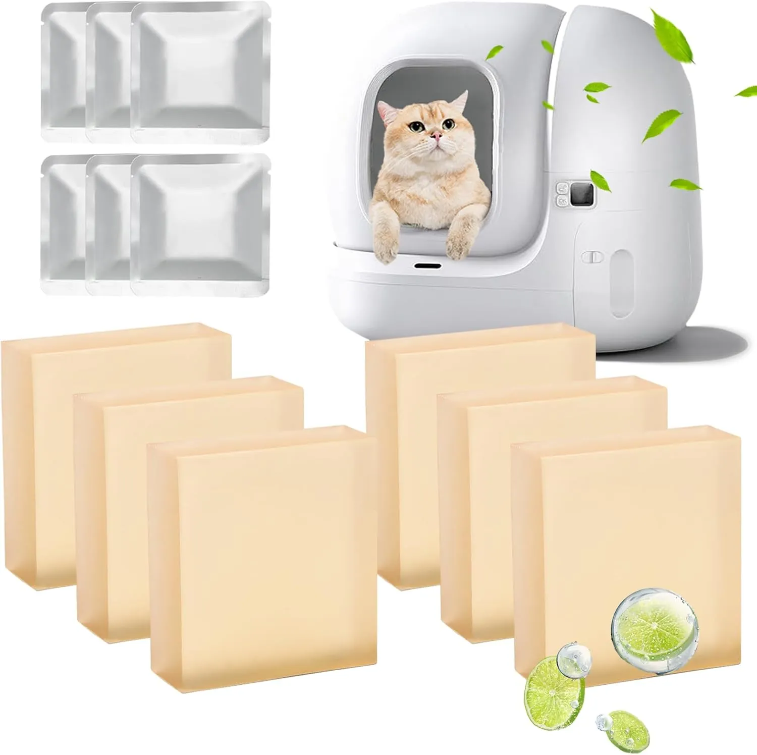 N50 Odor Eliminator Compatible with Petkit Puramax Self-Cleaning Cat Litter Box,Cat Litter Odor Eliminator for Home, Cat Litter Deodorizer,Pack of 6